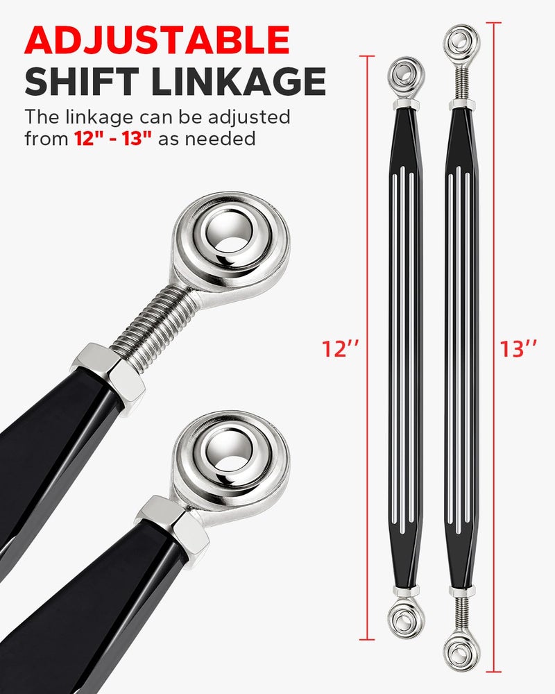 Amazicha Black Shift Linkage Compatible for Harley Davidson Softail Touring Road King Electra Glide Road Glide 1980-2024 - Image 5